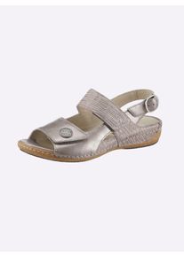 Waldläufer Witt Damen Sandalette von Waldläufer, silberfarben, Größe 7,5, 57% Glattleder, 43% Nubukleder