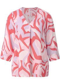 Damen Schlupfbluse grapefruit-flieder-bedruckt