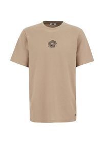 WE Fashion, Hommes T-Shirt, noisette / noir