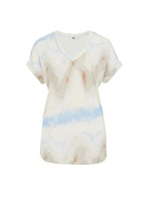 WE Fashion, Femmes T-shirt, crème / bleu clair