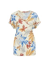 WE Fashion, Femmes T-shirt, cr&egrave;me / chocolat / jaune clair / gris clair