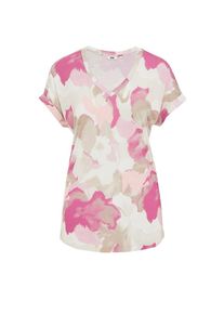 WE Fashion, Femmes T-shirt, crème / olive / rose clair