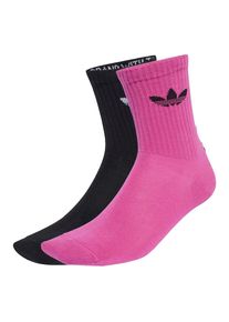 adidas originals, Femmes Chaussettes 'Ruffle Crew 2 Pairs', rose / noir / blanc
