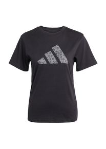 adidas Sportswear Funktionsshirt 'Animal Graphic' Damen, grau / dunkelgrau / schwarz, Größe S