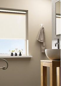 Fensterrollo, Ma&szlig;gefertigt, Creme,Kettenbedienung