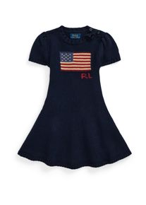 Polo Ralph Lauren Kleid M&auml;dchen Gr&ouml;&szlig;e 124/128 beige / navy / rot