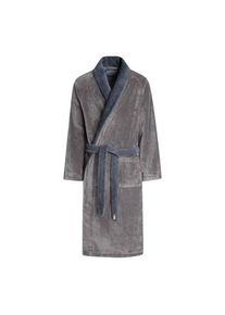 Pelle V&auml;vare Haus- und Bademantel fein gestreift Grau-Blau M