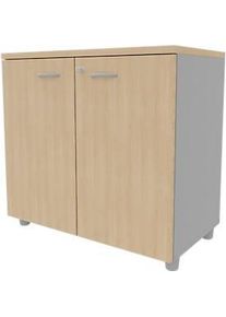 Anstell-Flügeltürenschrank ARLON OFFICE, B 800 x T 450 x H 730 mm, Eiche-Dekor