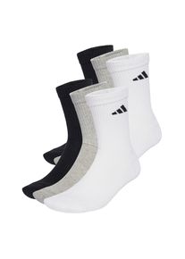 adidas Performance Sportsocken 'Cushioned Crew 6 Pairs' Herren, graumeliert / schwarz / wei&szlig;, Gr&ouml;&szlig;e 46/48