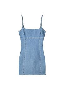 Bershka Kleid Damen, blue denim, Gr&ouml;&szlig;e XS