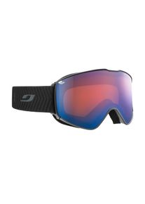 Julbo J7611 | Maschere da sci uomo | Montatura: Policarbonato nero | Colore del vetro: rosso specchiata blu