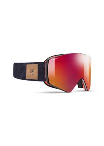 Julbo J7761 | Maschere da sci uomo | Montatura: Policarbonato rosso nero | Colore del vetro: arancione specchiata argento