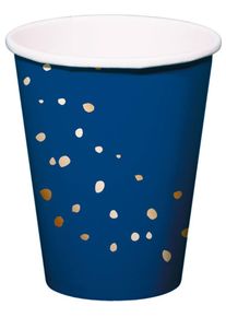Folat 8 Pappbecher Elegant Blue 250ml