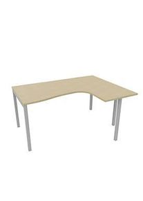 Winkelschreibtisch ARLON-OFFICE, 4-Fuss, Ansatz rechts, B 1600 x T 1200 x H 730 mm, Eiche-Dekor