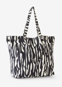 Shopper Canvas in weiss, Grösse 40x54 cm, 100% Baumwolle, bonprix