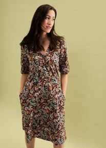 Wickelkleid aus Baumwolle mit Stretch in schwarz, Grösse 52/54 (XXL), 95% Baumwolle, bonprix