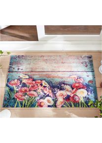 Fußmatte mit floralem Design in pink | 38x59 cm | bonprix