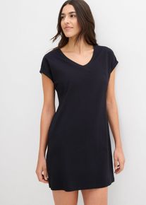 Shirtkleid aus reiner Bio-Baumwolle (2er Pack) in schwarz, Grösse 36/38 (S), 100% Baumwolle, bonprix