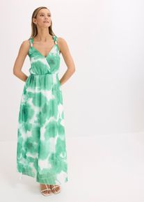 Chiffonkleid mit Trägern und Accessoire-Dekor in weiss, Grösse 32, bonprix