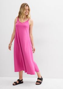Jerseykleid aus reiner Baumwolle in pink, Grösse 40/42 (M), 100% Baumwolle, bonprix