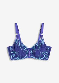 Minimizer-BH mit filigraner Stickerei in blau, Grösse 95C, bonprix
