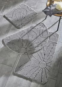 Getuftete Badematte in Hoch- Tief Optik in grau | 70x110 cm | bonprix