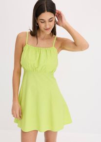 Minikleid aus reiner Bio-Baumwolle in gelb, Grösse 46, 100% Baumwolle, bonprix