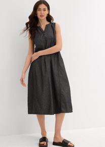 Jeanskleid in schwarz, Grösse 38, 100% Baumwolle, bonprix
