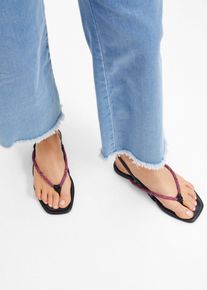 Zehensteg Sandale in schwarz, Grösse 42, bonprix