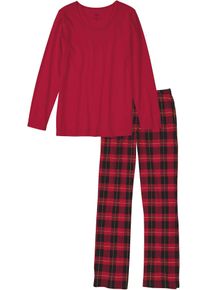 Pyjama in rot, Grösse 36/38 (S), 100% Baumwolle, bonprix
