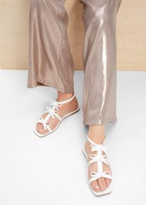 Riemchensandalen in weiss, Gr&ouml;sse 38, bonprix