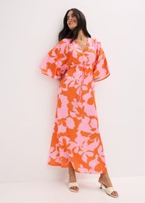 Maxikleid aus fließendem Satin in lila, Grösse 38, bonprix