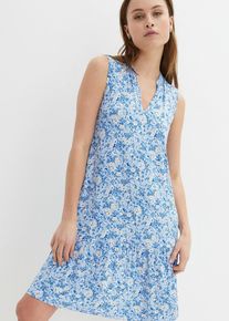 Shirtkleid aus fließendem Viskose-Mix in blau, Grösse 36/38 (S), bonprix