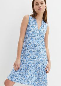 Shirtkleid aus fließendem Viskose-Mix in blau, Grösse 40/42 (M), bonprix