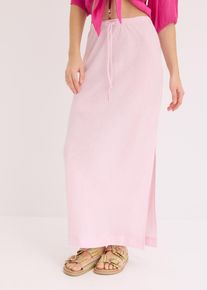Maxirock mit Schlitz in rosa, Grösse 40, bonprix