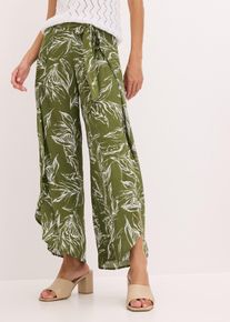 Bedruckte Hose in grün, Grösse 52, bonprix