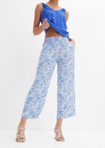 Bedruckte Schlupfhose in blau, Grösse 38, bonprix