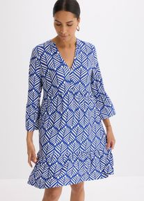 Jersey-Tunika-Kleid aus softem Viskose-Mix in blau, Grösse 36/38 (S), bonprix