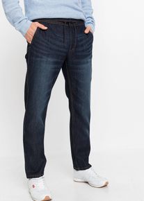 Leichte Regular Fit Stretch-Schlupfjeans mit Komfortbund Straight in blau, Grösse 56, aus über 80% Baumwolle, bonprix