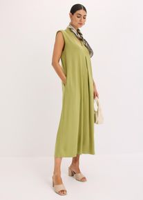 Jerseykleid aus Viskose- Pique mit Schulterpolster in grün, Grösse 52/54 (XXL), bonprix