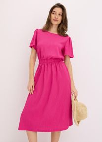 Jerseykleid aus strukturiertem Crêpe in pink, Grösse 48/50 (XL), bonprix