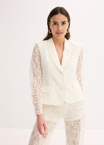 Blazer aus Spitze in weiss | Grösse 42 | bonprix