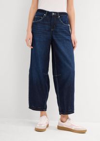 Balloon-Jeans Mid Waist Super Soft cropped in blau, Grösse 52, bonprix