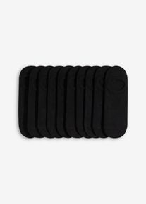 Füßlinge mit Bio-Baumwolle und Silikonstreifen (10er Pack) in schwarz, Grösse 43-46, bonprix