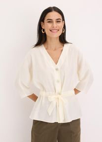 Bluse mit Bindeband in weiss | Grösse 50 | bonprix