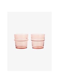 ferm LIVING Glas 2er Set Boya hellrosa