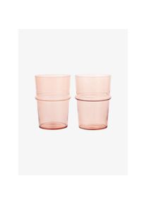 ferm LIVING Glas 2er Set Boya hellrosa
