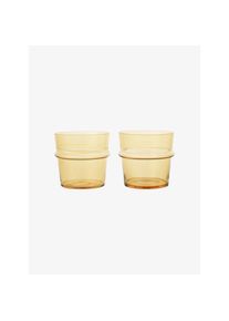 ferm LIVING Glas 2er Set Boya honig