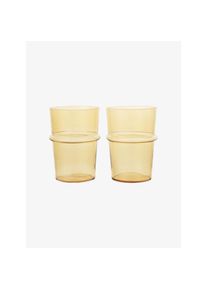 ferm LIVING Glas 2er Set Boya honig