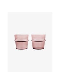 ferm LIVING Glas 2er Set Boya mauve